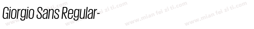 Giorgio Sans Regular字体转换